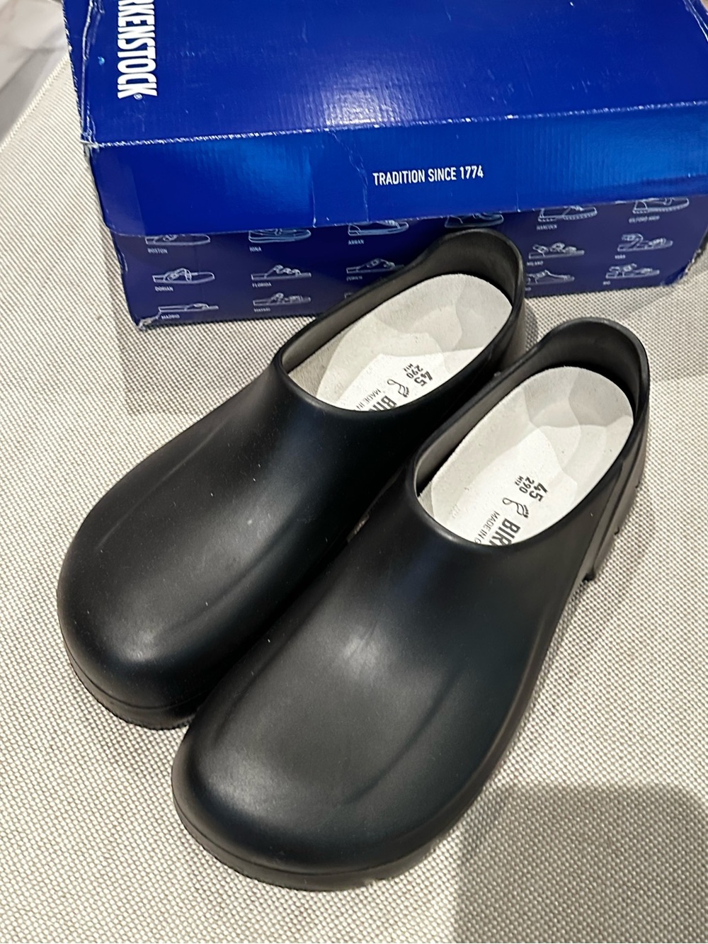 Birkenstock Men's size 12 Slip-on  Black Polyurethane Work Professional Clog NEW